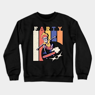 This Guy Loves To Fart - Farting Farty Skate - Fart Guy Joke Crewneck Sweatshirt